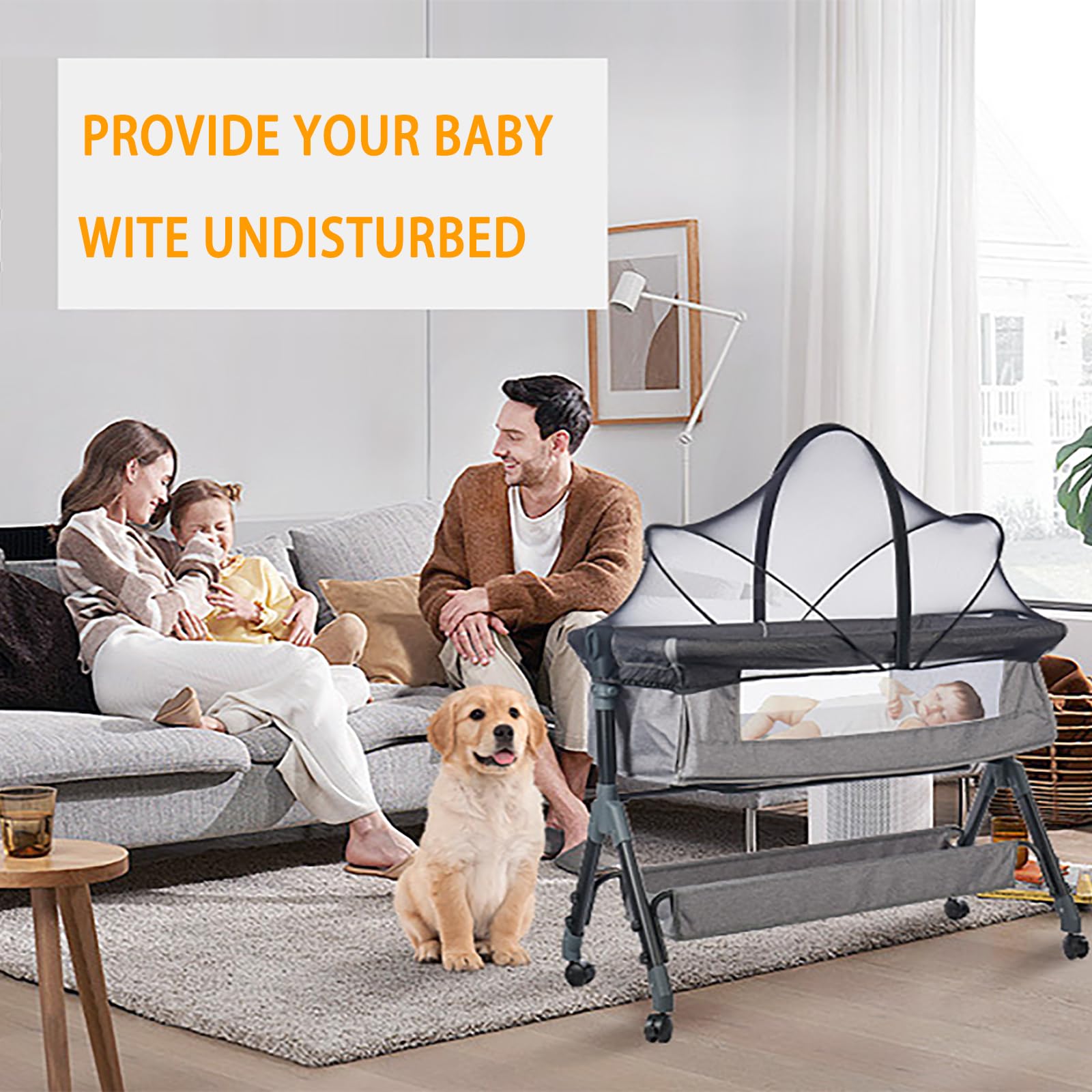 PZCC Moustiquaire Poussette, Moustiquaire Berceau Bebe, Moustiquaire Pliable pour BéBé, Respirant Protection Anti-Insectes, avec Fermeture Éclair, pour Berceau, Cododo, Voyage (Blanc, 55X100 cm)