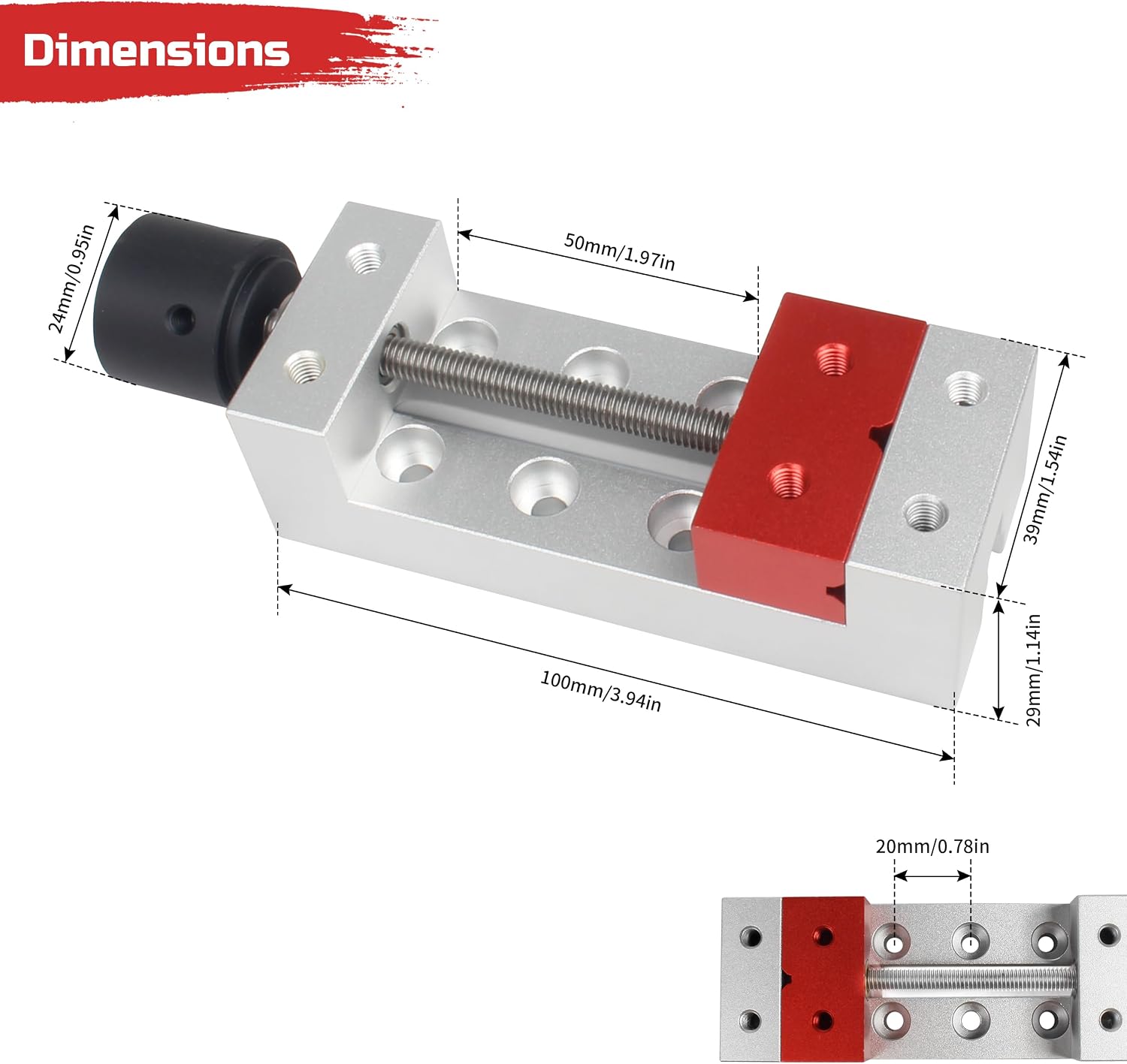 High-Precision DIY Engraving Machine Mold | Mini Right Angle Vise Clamp Working Range 50mm for DIY Mini CNC Router Milling Engraving Machine