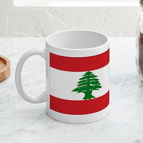 Miniatura 5 de CafePress Taza de café de cerámica con bandera libanesa de 11 oz (11.0 fl oz)