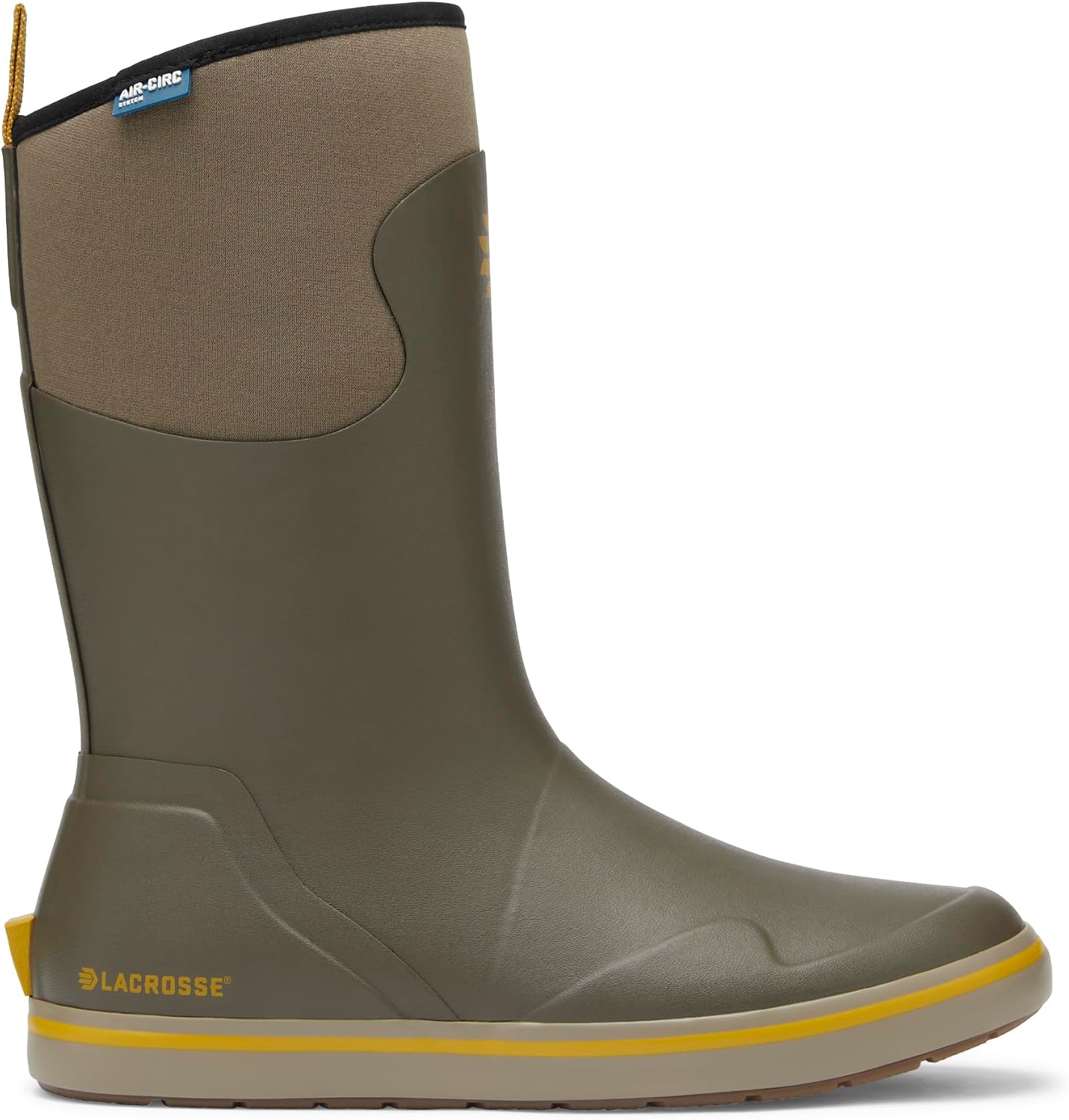 LaCrosse Alpha Deck Boot 12" - Men's Green Rain Boots, Waterproof, Durable, Comfortable Fit