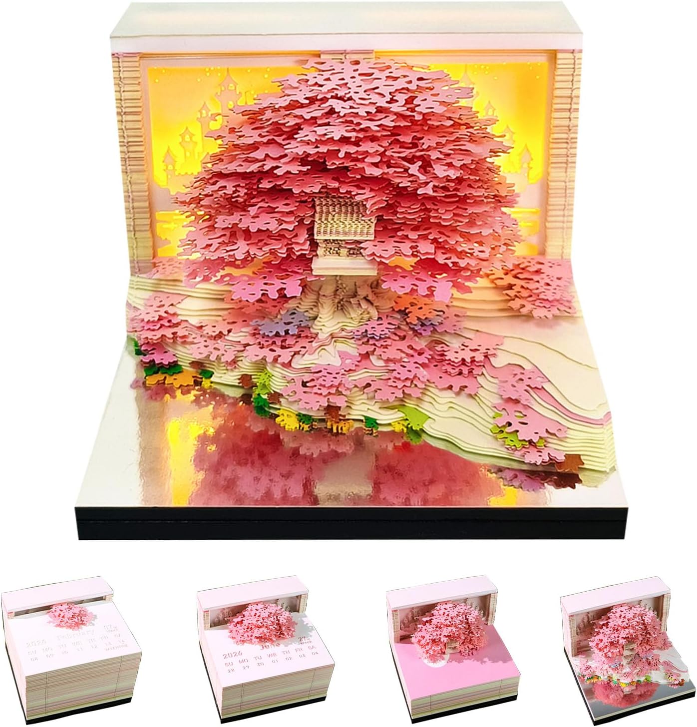 3D Calendar 2026 with LED Lights