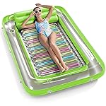 Inflatable Tanning Pool Lounger Float - Jasonwell 4 in 1 Sun Tan Tub Sunbathing Pool Lounge Raft Floatie Toys Water Filled Tanning Bed Mat Pad for Adult Blow Up Kiddie Pool Kids Ball Pit Pool