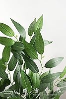 Vista 3 de Ling's moment Italian Ruccus Greenery Stems Artificial Plants, 4Pcs 12" Tall Fake Branches Greenery, Realistic Texture Hanging Plant for Home Decor