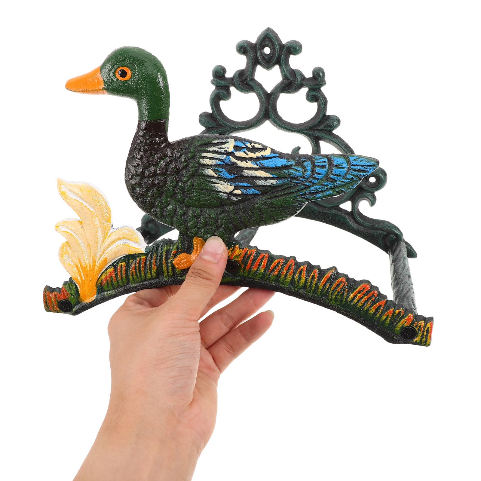 Toyvian Duck Geformter Wand Gartenschlauchhalter aus Gusseisen