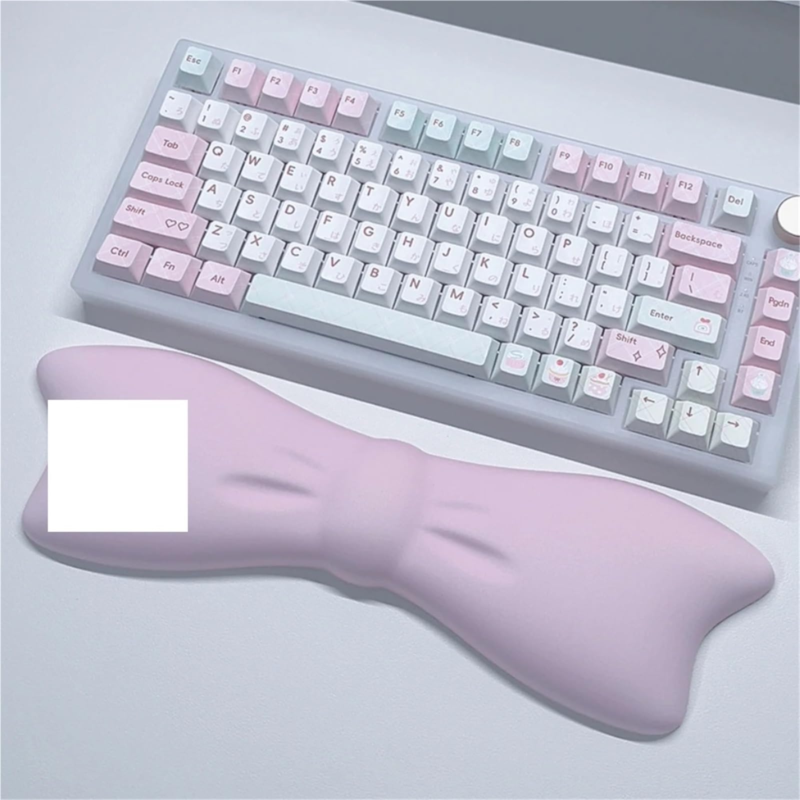 Handgelenkauflage für Tastatur Cute Bow Keyboard Wrist Rest Non-slip Rubber Base Memory Foam Suitable For 100 Keys 87 68keys Mousepad(Color1)