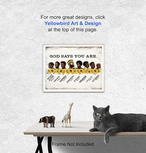 Miniatura 5 de Afro Black Art for African Americans Man Boy - Religious Wall Decor - Christian Wall Art - masculine Scripture Home Decor - Inspirational Wall Decor