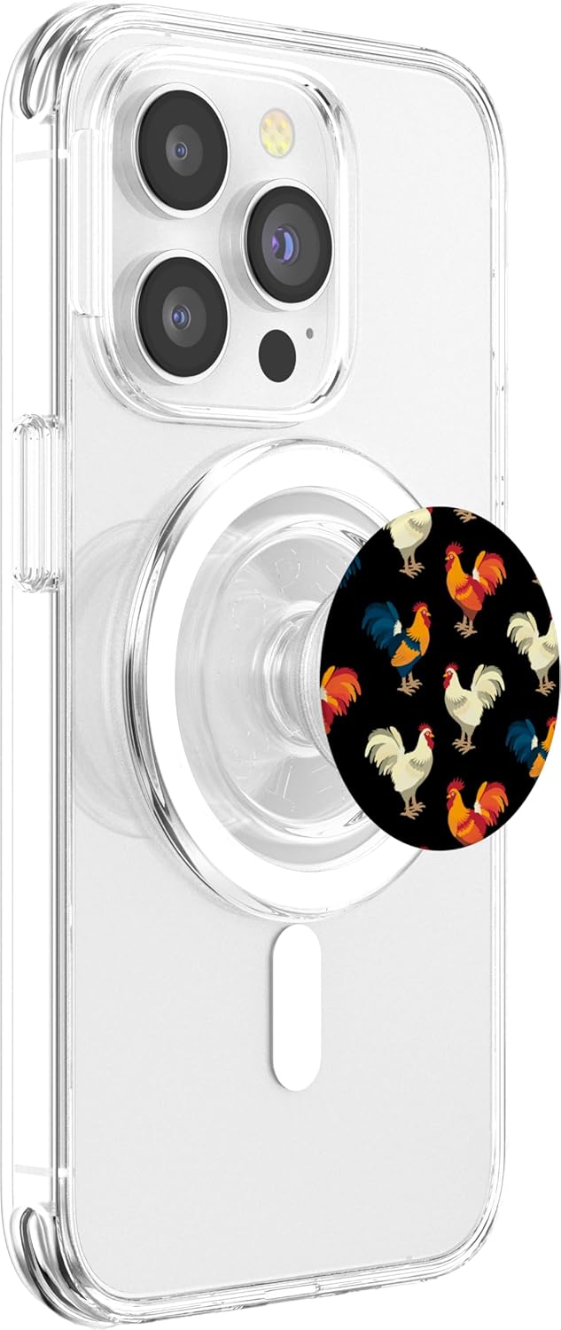 Cartoon Chickens & Roosters PopSockets MagSafe PopGrip for iPhone
