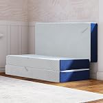 Folding Mattress,6 Inch Tri-fold Foam Mattress with Breathable and Washable Cover,Skin-Friendly,Supporting and Pressure,6" Twin Size Foldable Mattress Topper(38"x75"x6")