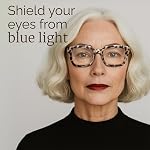 Miyya Lunettes de lecture élégantes pour femmes, lunettes Cheater, lecteurs de lumière bleu surdimensionné, lunettes de mode