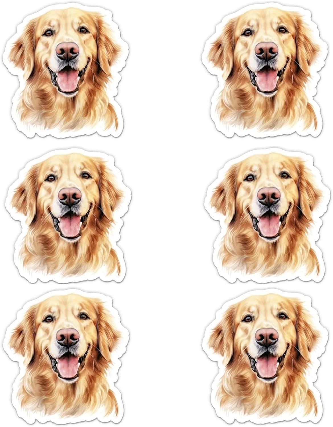 Golden Ririverer Sticker Amazon.com: RM Dream Designs Pack of 6-2'' Stickers - Golden Retriever ...