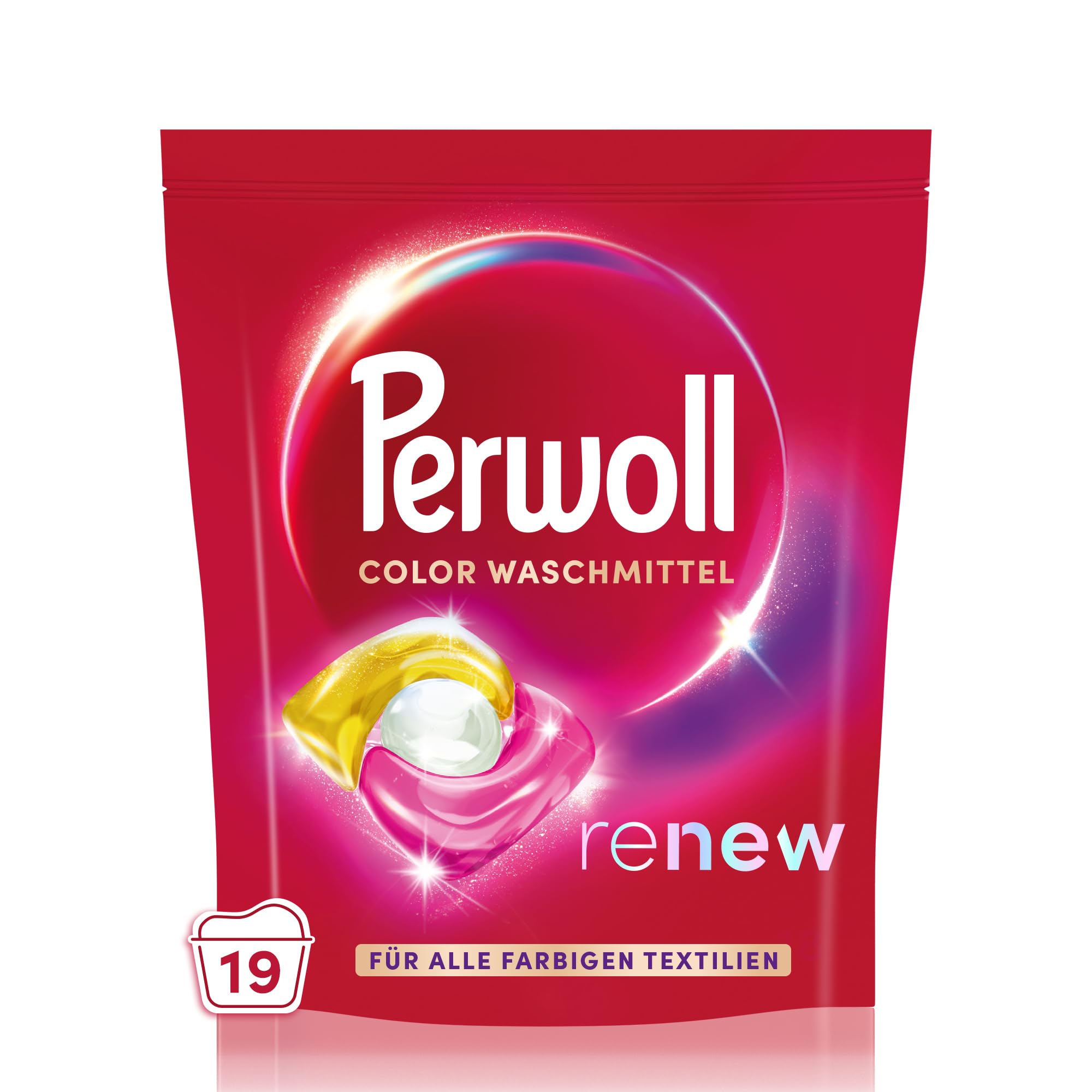 Perwoll Renew Caps Color & Fiber Detergent (19 Washes) | Gently Cleaning | All-In-1 Detergent