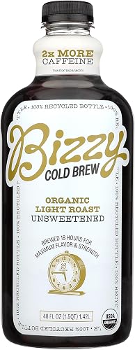 Bizzy Cold Brew Coffee, Organic, Light Roast, Unsweetened - 48 fl oz
