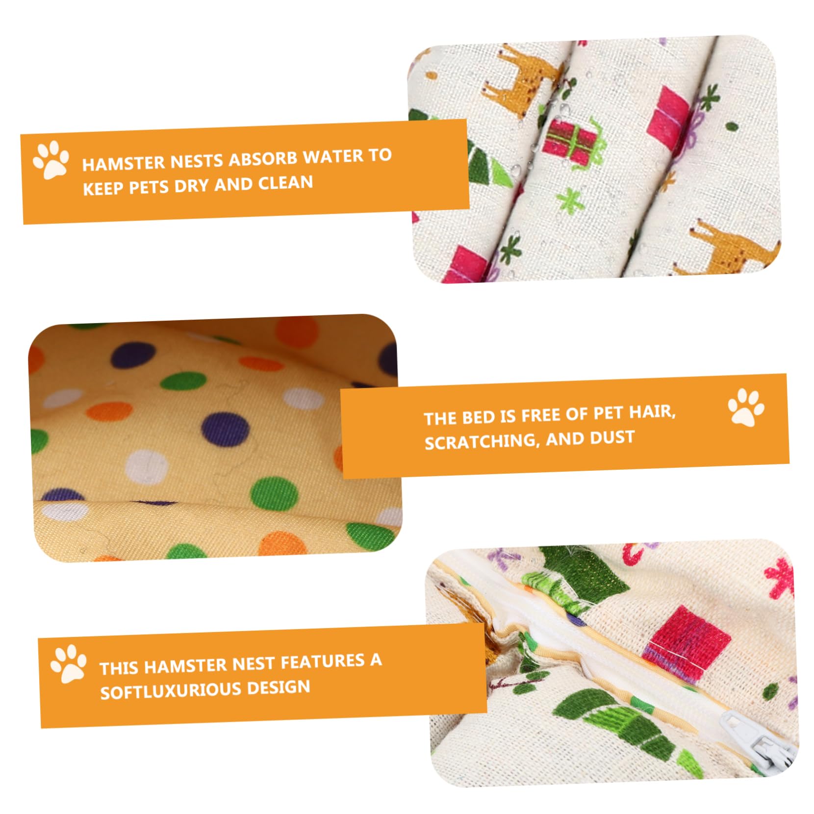minkissy 3stücke Kleintier Nestzelt Für Hamster Meerschweinchen Und Kaninchen Warmes Halbgeschlossenes Schlafhaus Für Käfige Und Reisen Mit Süßem Design