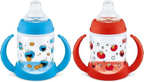 Miniatura 14 de NUK Vaso para aprendices, 5 onzas, paquete de 2, nubes y estrellas, sin BPA, a prueba de derrames Nubes + Estrellas,Elmo,Elmo y el monstruo de las