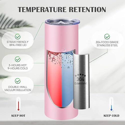 Miniatura 4 de Paquete de 10 vasos de vino de acero inoxidable Bride to Be Skinny de 20 onzas, regalos de boda, tazas de damas de honor, suministros y juegos para