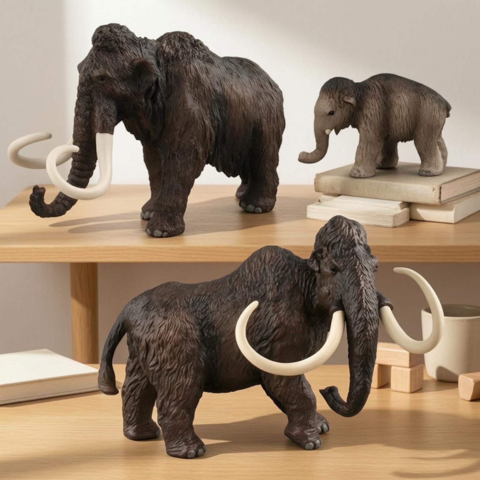 Static Display Figurine Preistorico Modellino Antico Scultura Animale in Plastica Resistente con Incisioni Del dalla Proboscide