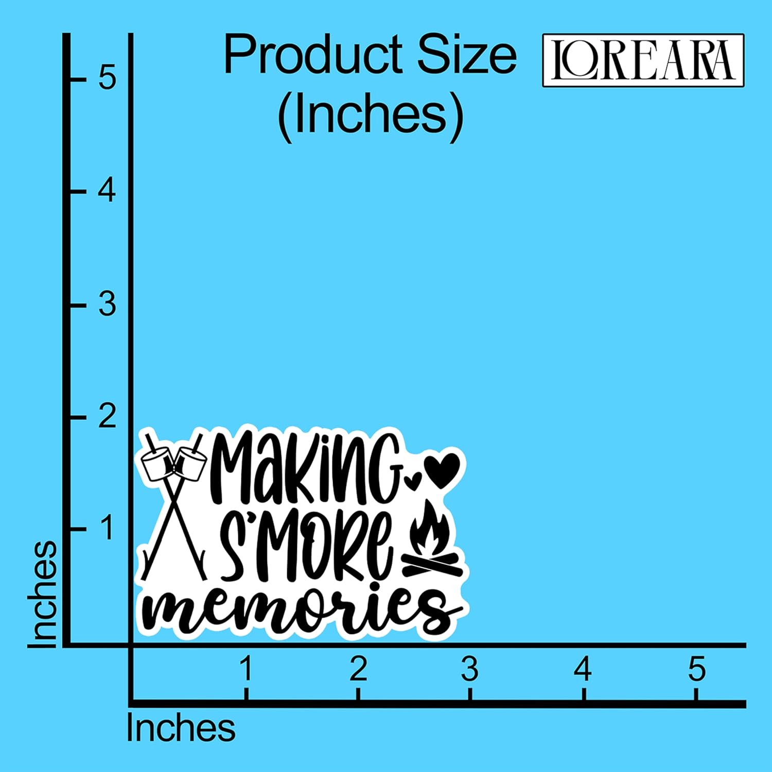 (3Pcs) Making S’More Memories Sticker Camping Camper Lover Stickers Decorative Waterproof Die-Cut Vinyl Decal for Tumbler Water Bottle Laptop Phone Case Mug Notebook Size 3x1.9 Inches image 4