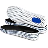 Unittype 4 Pairs Shoe Inserts for Men Women Memory Foam Insoles Shock Absorbing Breathable Replacement Insoles for Work Boots Running Sports Shoes Boots(Men Us 8-12,Black)