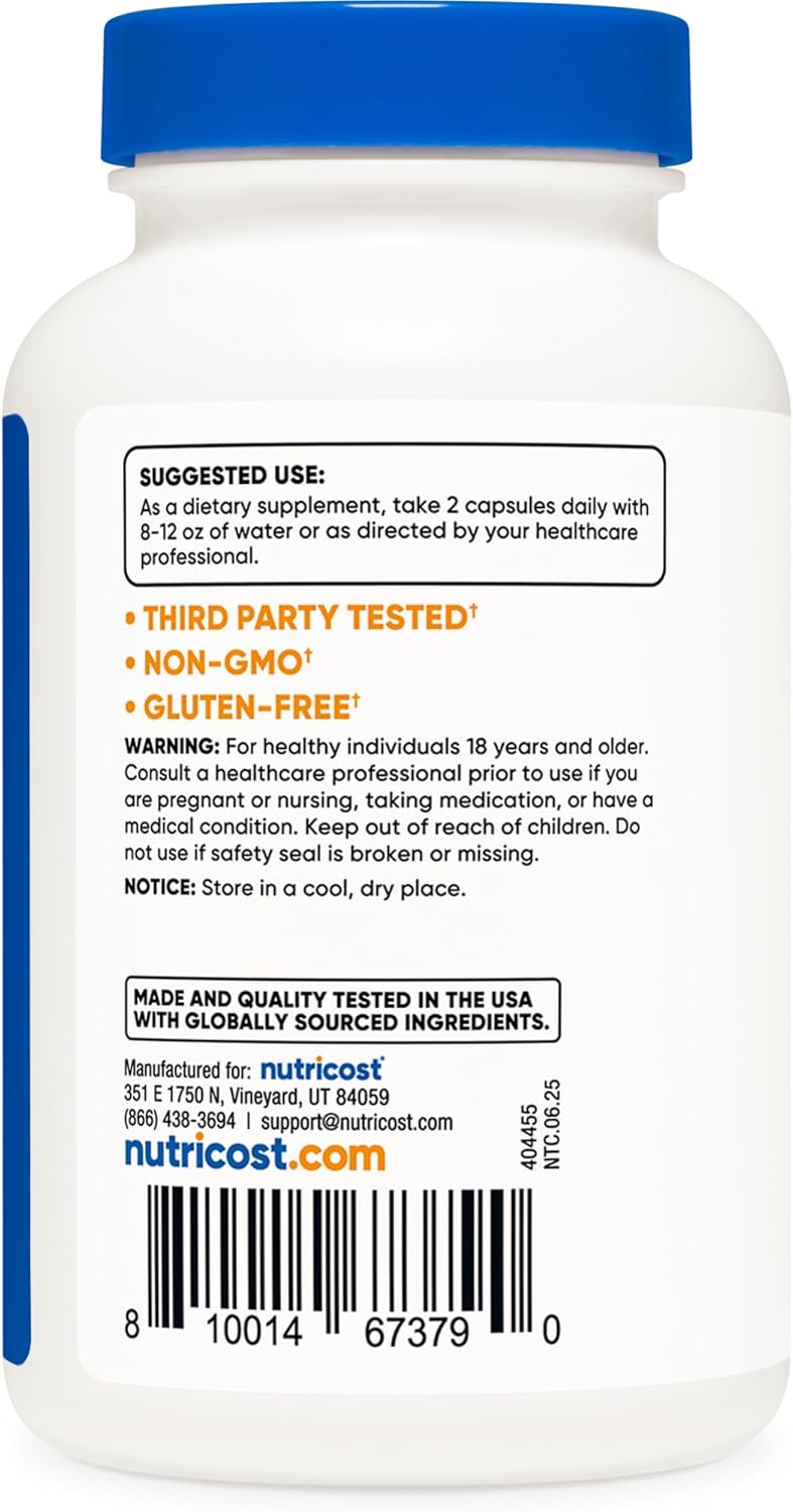 Nutricost Red Yeast Rice with CoQ10 1300mg, 120 Capsules, 60 Servings - Non-GMO, Gluten Free - Image 4