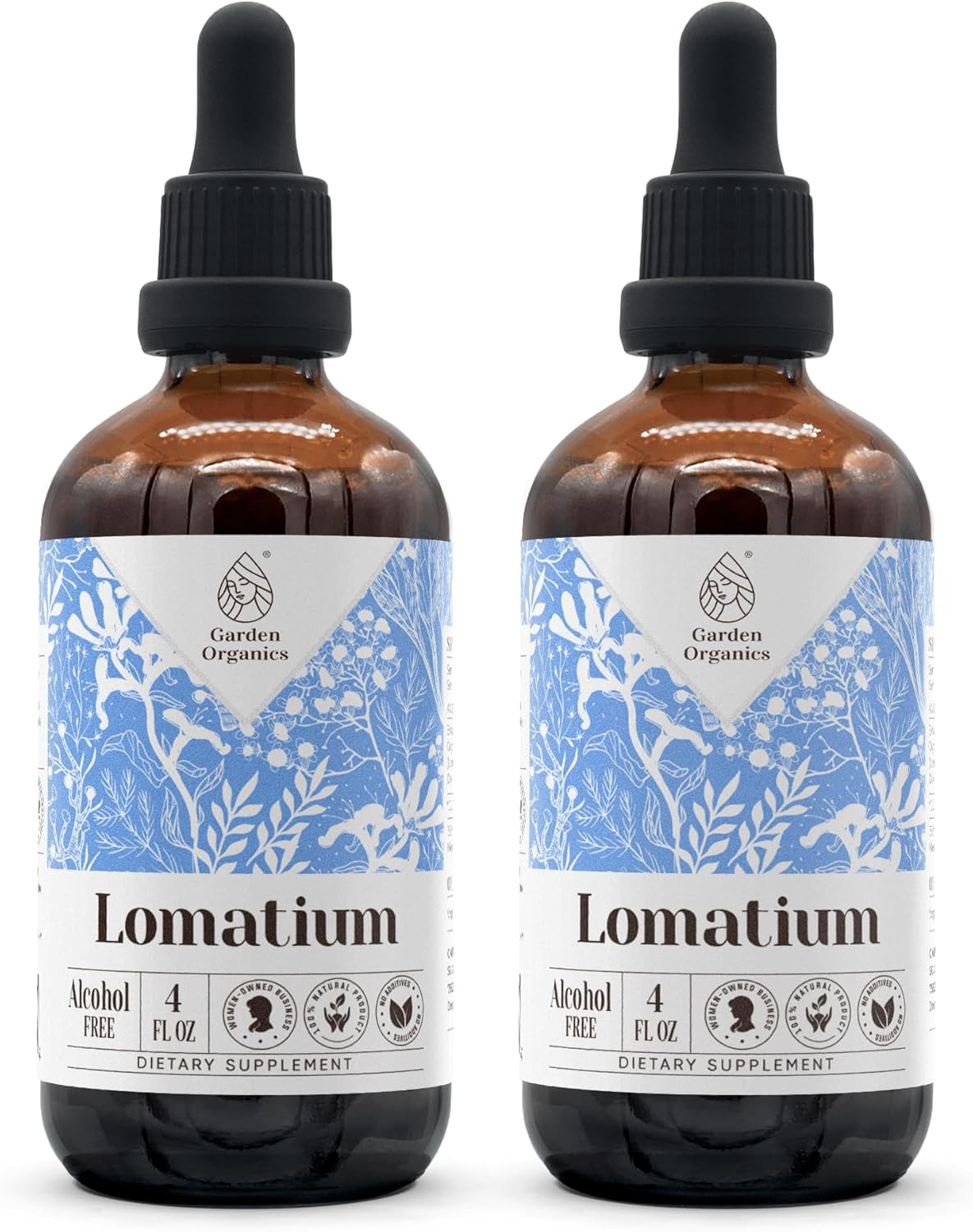 Lomatium Alcohol-Free Natural Tincture Extract, Immune System Booster, Liquid Drops Made from 100% (2×4 fl oz)