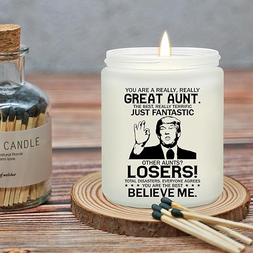 Miniatura 7 de Maybeone Regalos para tía de sobrina sobrino, regalo de Navidad para el día de la madre para tía, vela perfumada de lavanda