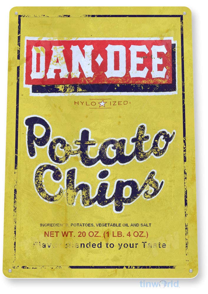 Amazon.com: Tinworld Tin Sign: Dan-Dee Potato Chips Retro Sign
