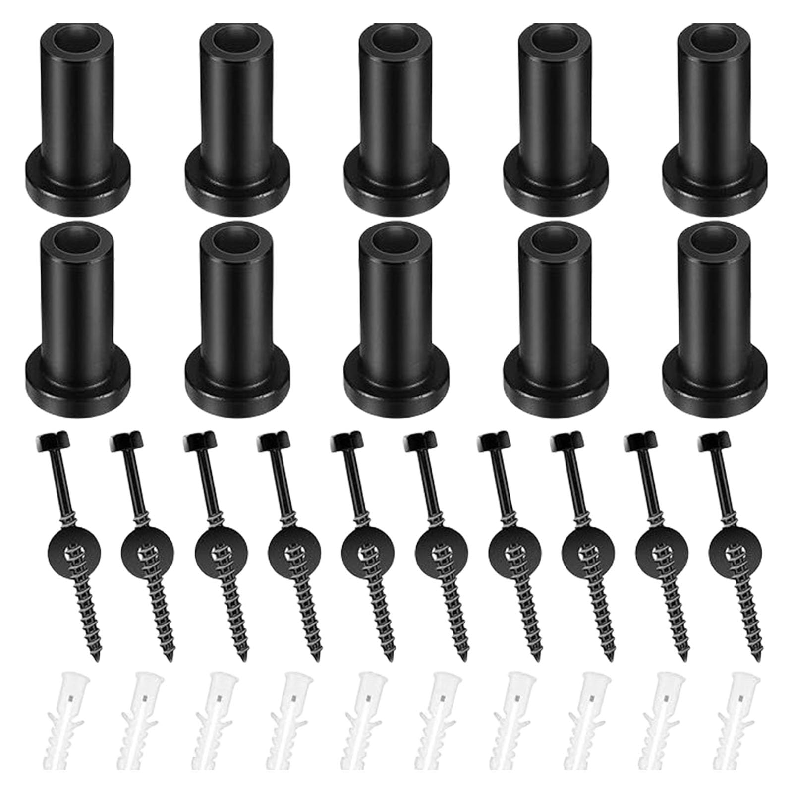 Jazuaiao 50Mm 10Pieces Sliding Barn Door Hardware Spacers Set Includes Wall Anchors Screws Lags Bolts For Track Connection Stability Track Connection Device