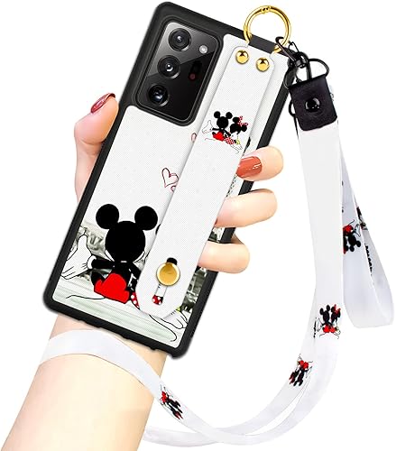 cuwana Funda de dibujos animados para Samsung Galaxy Note 20 Ultra 5G de 6.9 pulgadas, diseño de personajes de dibujos animados de Mickey Mouse con