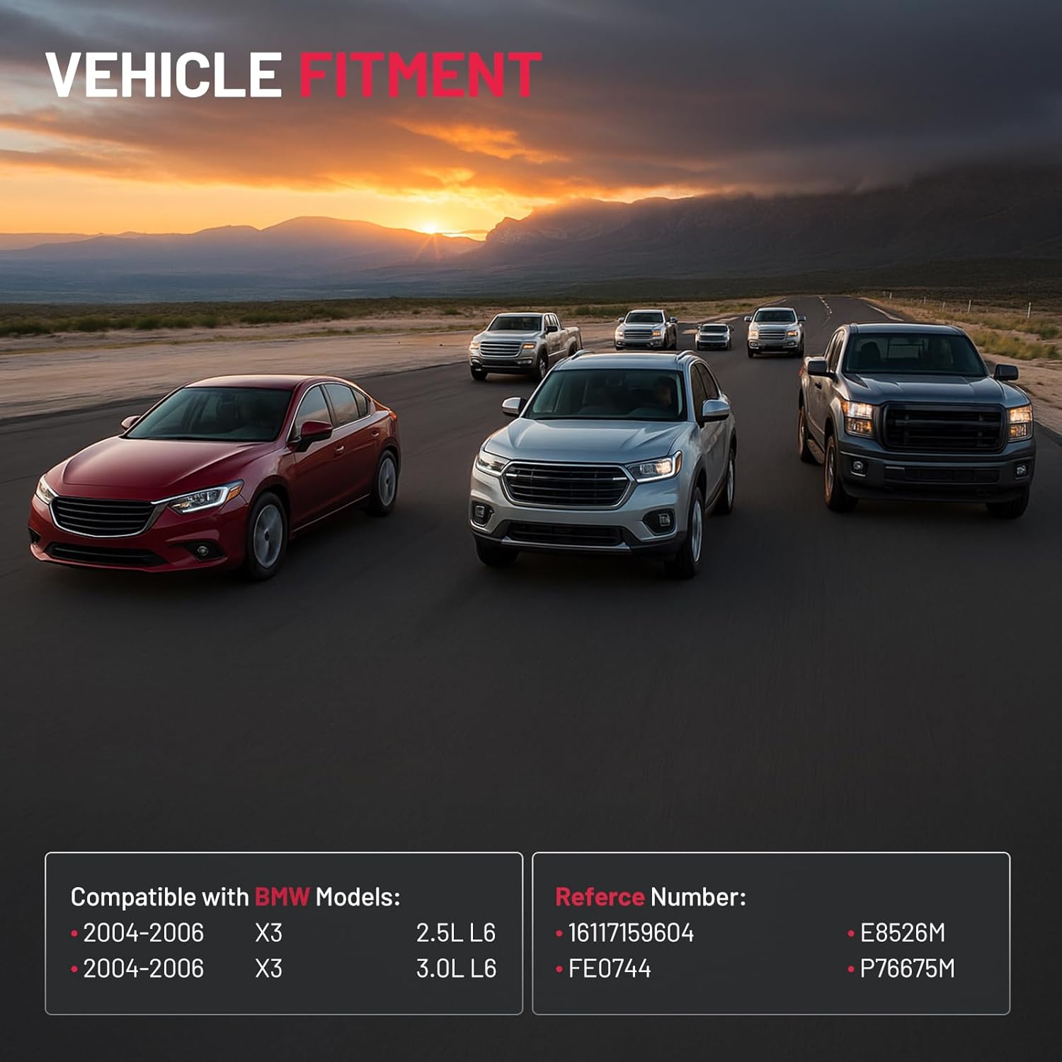 BDFHYK Electric Fuel Pump Module Assembly Compatible with BMW X3 2004-2006 2.5L l6, 3.0L l6 Replace E8526M