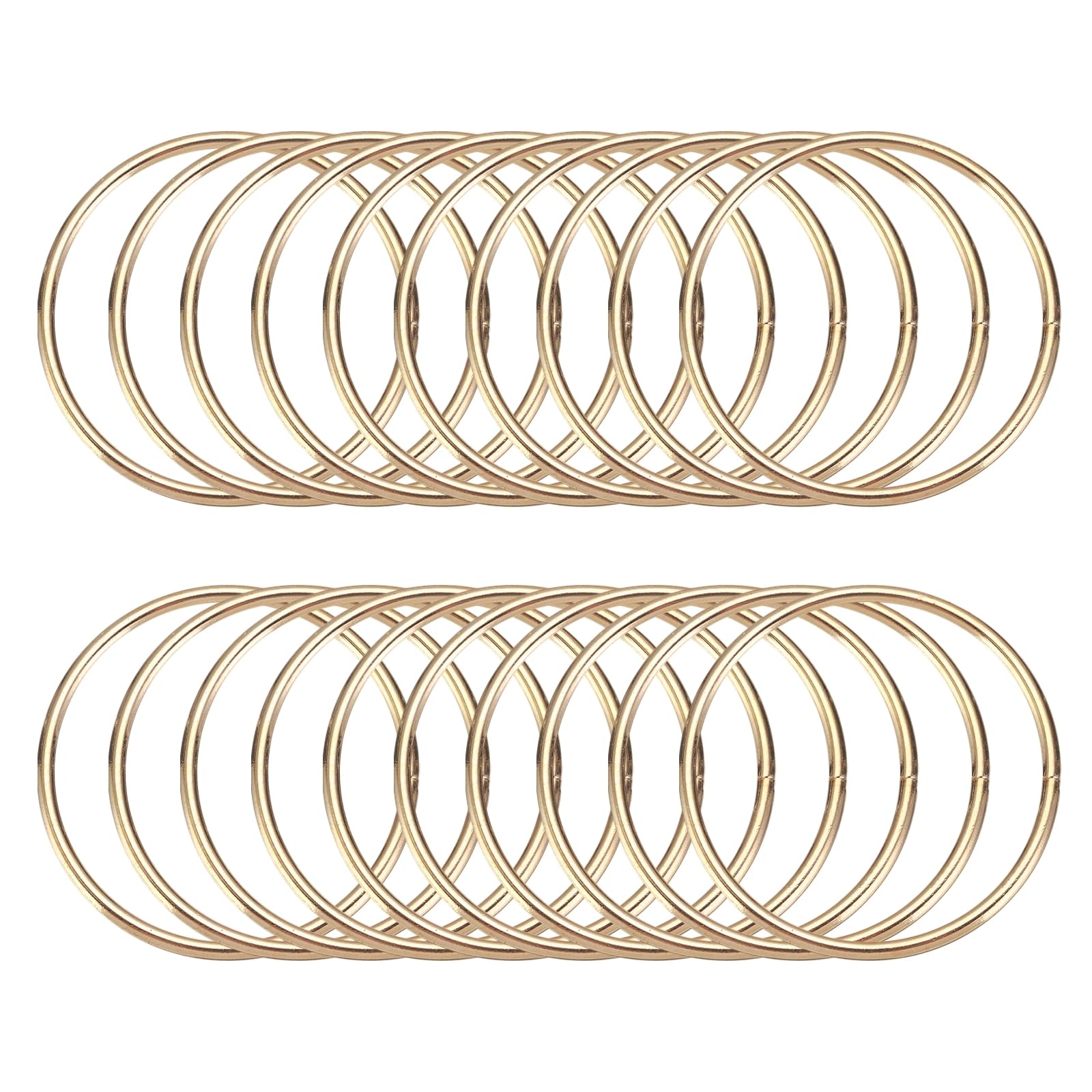 sourcing map 20 Pcs Dream Catcher Rings,Metal Crafts Hoops Floral Hoop 1.4 Inch Macrame Hoops Rings for DIY Crafts Wreath Making Supplies Plant Hangers, Gold