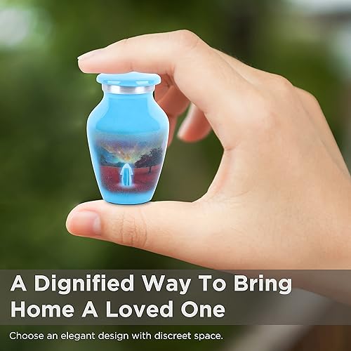 Miniatura 8 de ORCHID GIFT - Urna de cremación de recuerdo de lobo para cenizas humanas  Urna decorativa con tapa y bolsa de terciopelo para funeral juego de urnas