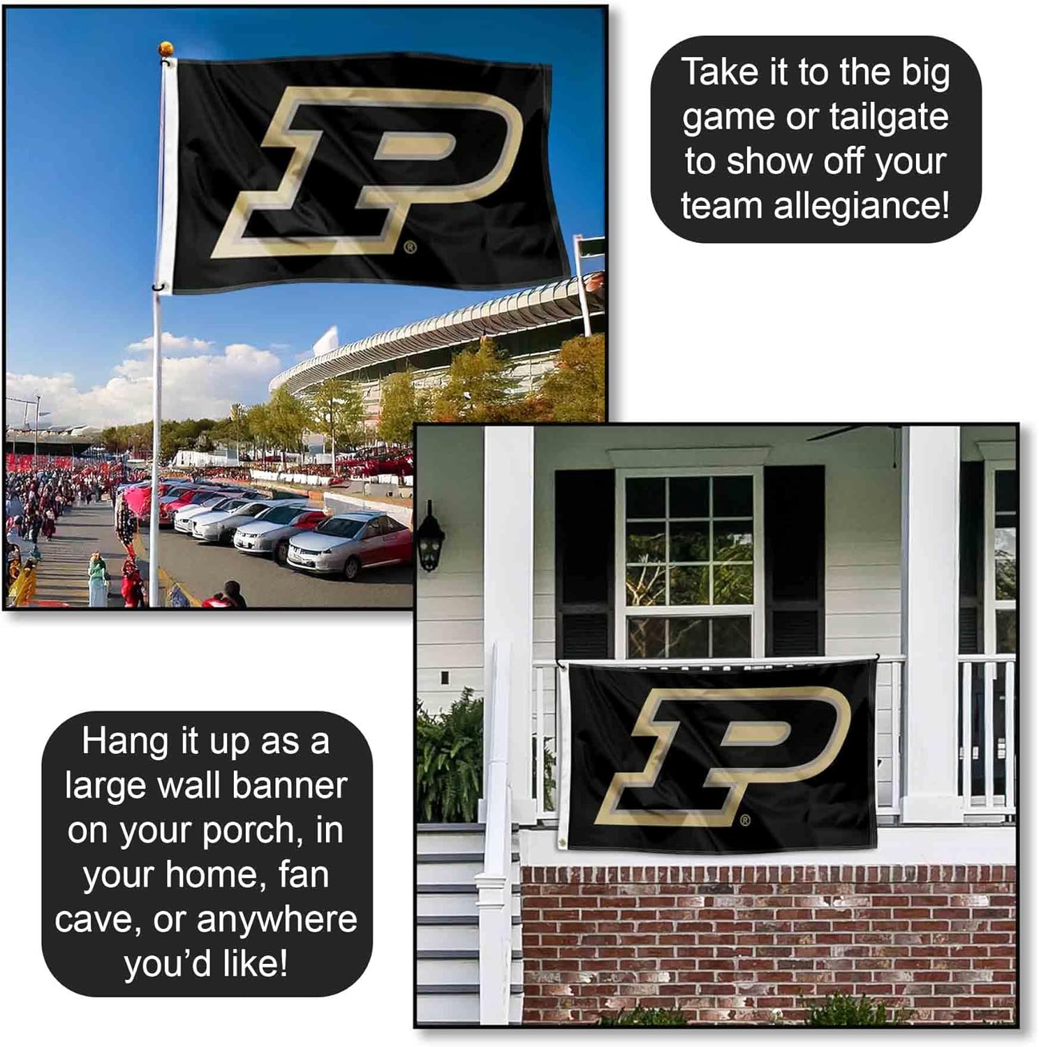 Purdue Boilermakers Motion P Flag - Image 4