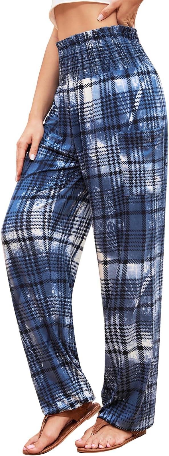 QIANXIZHAN womens Boho Palazzo Slacks