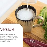 Vista 5 de Zyliss Varita espumadora de leche eléctrica de mano, mezclador de bebidas versátil, espumador para café, capuchinos, lattes o batidos para una