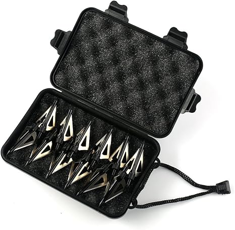 Amazon Easy Raku 弓道具 アーチェリー用品 アローヘッド ステンレス 3ブレード ネジポイント 専用保管ケース付属 複合弓 クロスボウ交換用 ターゲット矢 矢尻 アロー 鏃 100gr 12本入 ブラック ダーツ矢 通販