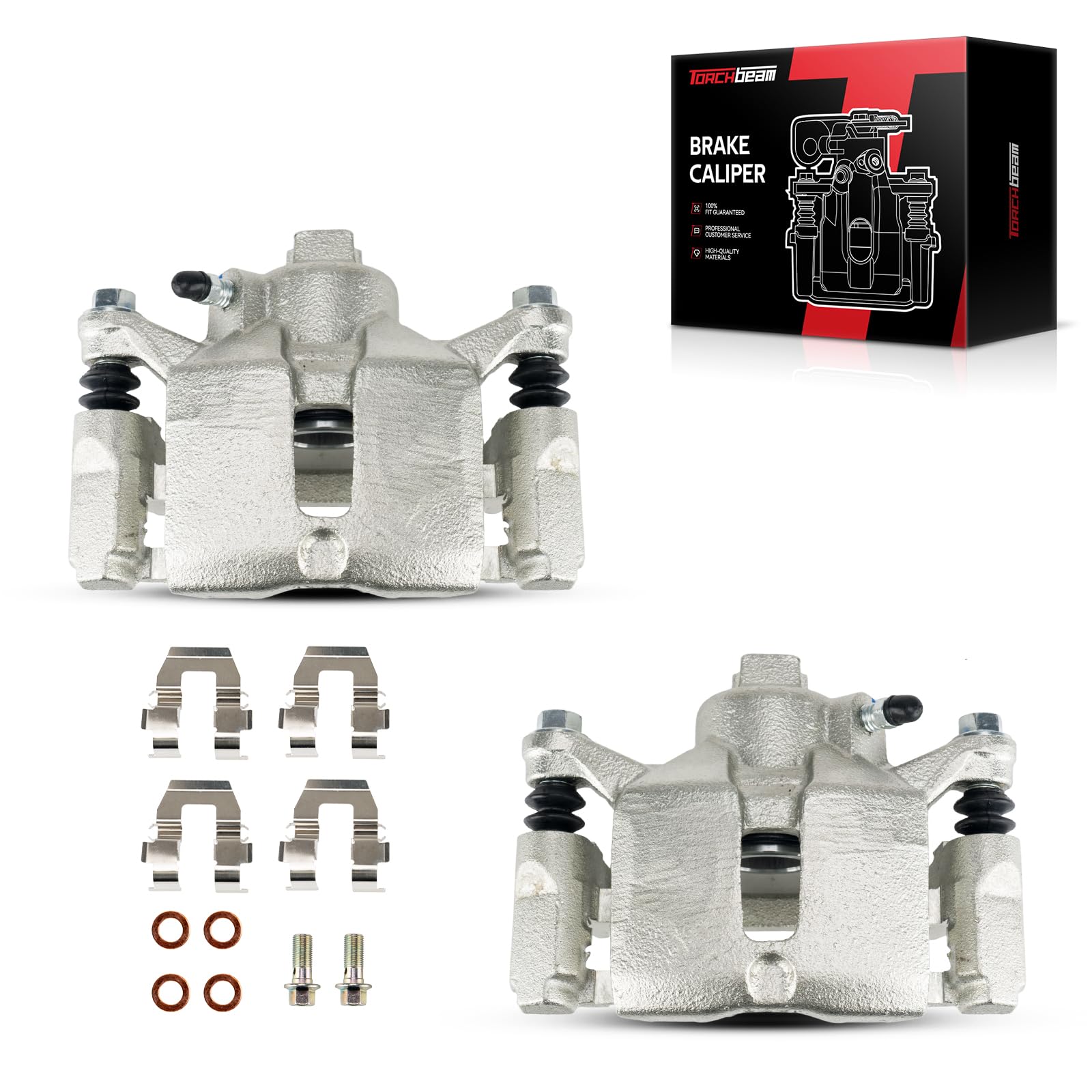Torchbeam 2PCS Rear Driver and Passenger Side Brake Caliper for Chevrolet Pontiac Buick Oldsmobile for 2000-2010 Impala, 2000-2007 Monte Carlo, Grand Prix, Regal, Century, Intrigue, #18B4644+18B4645