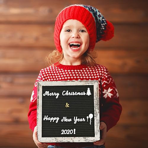 Miniatura 4 de Tablero de letras de fieltro – precortadas y clasificadas, 725 caracteres blancos y dorados, letras cursivas, grandes, cambiables con soporte, Gris