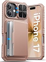 Vista 58 de ATATOO Funda tipo cartera para iPhone 16 con tarjetero (almacena 3-5 tarjetas) [bloqueo RFID] y funda deslizante para cámara, protección de grado