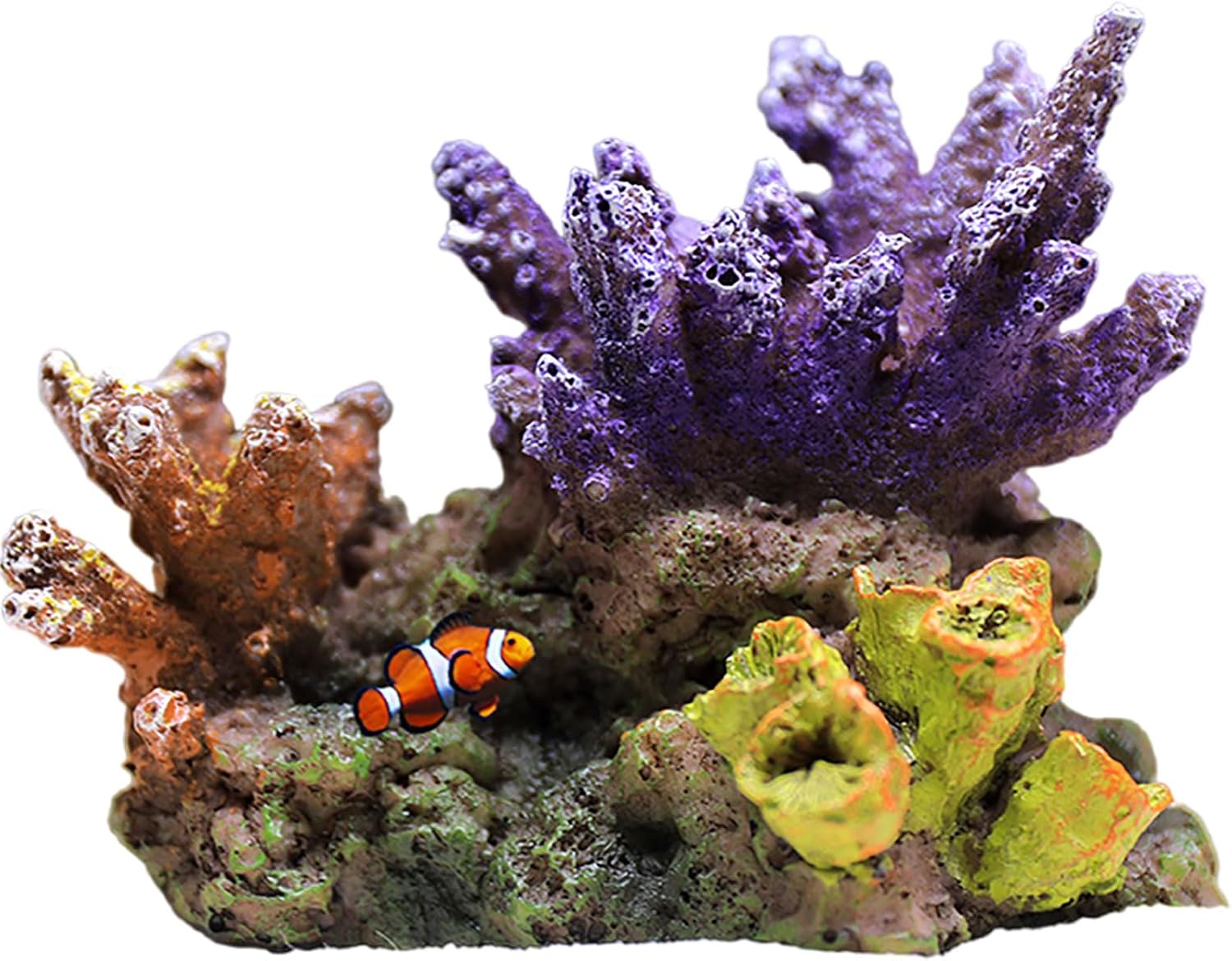 COYOUCO Aquarium Coral Reef Decorations, Craft Resin Plants Fish Tank Decor Ideal for Fish Tanks and Tabletop Decoration,A