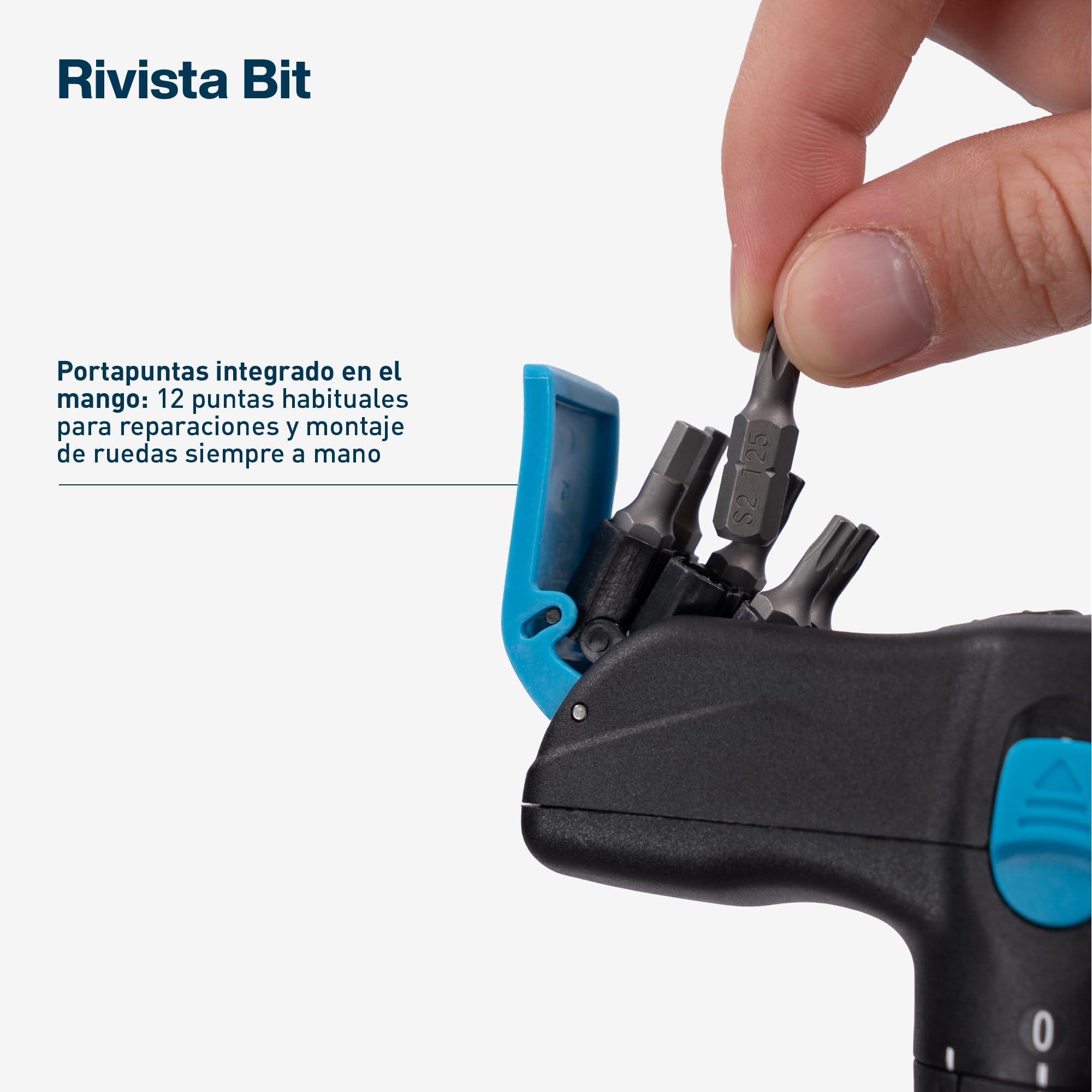 Llave dinamométrica de 1/4" para bicicleta, motocicleta, etc. 2-8 Nm | Destornillador de par pequeño con juego de brocas en cruz, ranura, torx y hexágono en forma de T para viajes | 70003