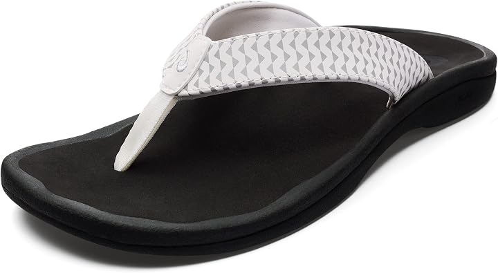 OLUKAI Ohana Womens Sandals, Water Resistant Flip Flops with Arch Support, Lightweight Comfort for Beach & Travel, Enhanced Traction for Wet Surfaces