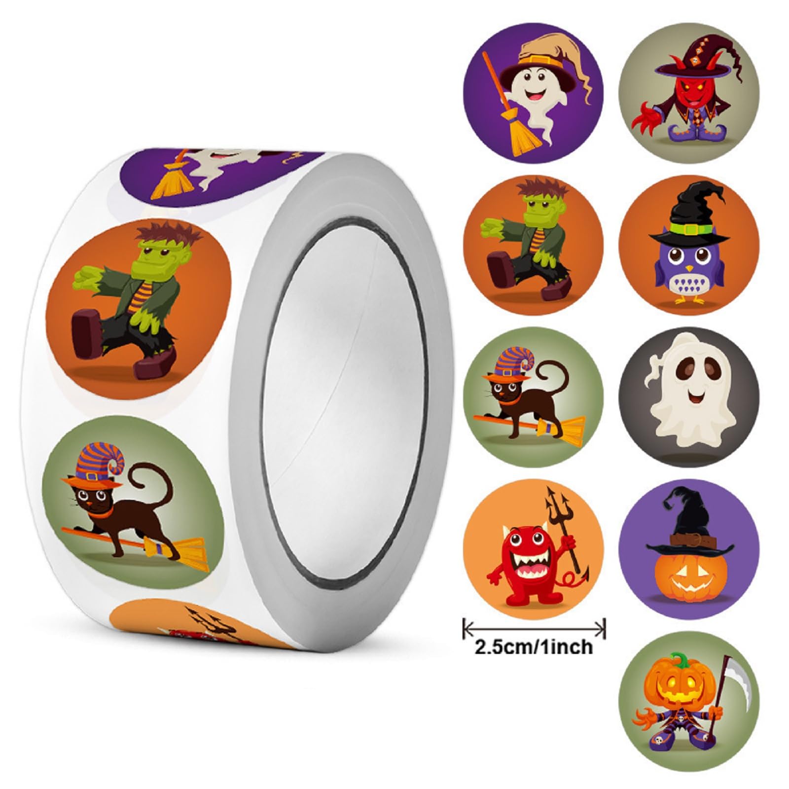 Amazon.co.jp: SAEYZ 1000pcsハロウィンシールステッカー 大量 直径