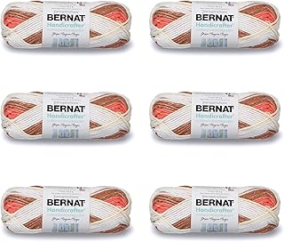 Handicrafter Cotton Stripes Natural Stripes Yarn - 6 Pack of 42.5g/1.5oz - Cotton - 4 Medium (Worsted) - 68 Yards - Knitting/Crochet - Buy now