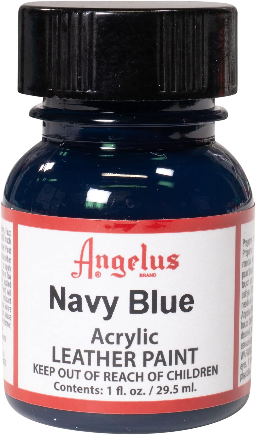 Angelus Acrylic Leather Paint For Shoes, Sneakers, Leather, Canvas, Furniture, and More - 1 fl oz, Navy Blue