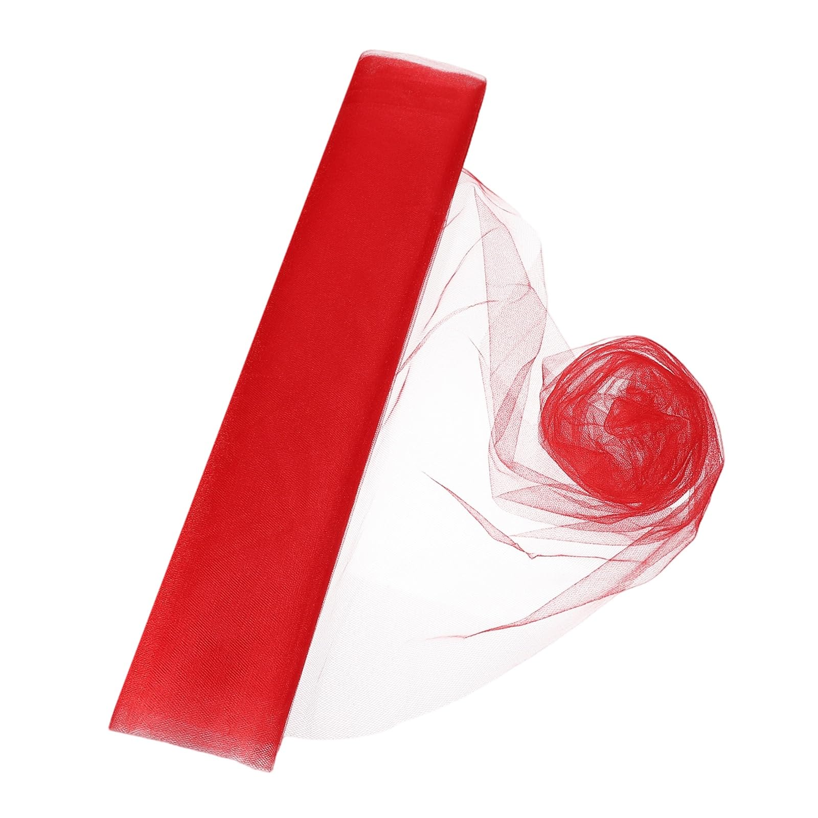 PATIKIL 20" by 5 Yard Tulle Fabric Rolls, Tulle Sheer Fabric Soft Drape Roll for DIY Craft Bridal Veil Wedding Party Table Skirt Ceiling Shower Birthday Party Event, Dark Red