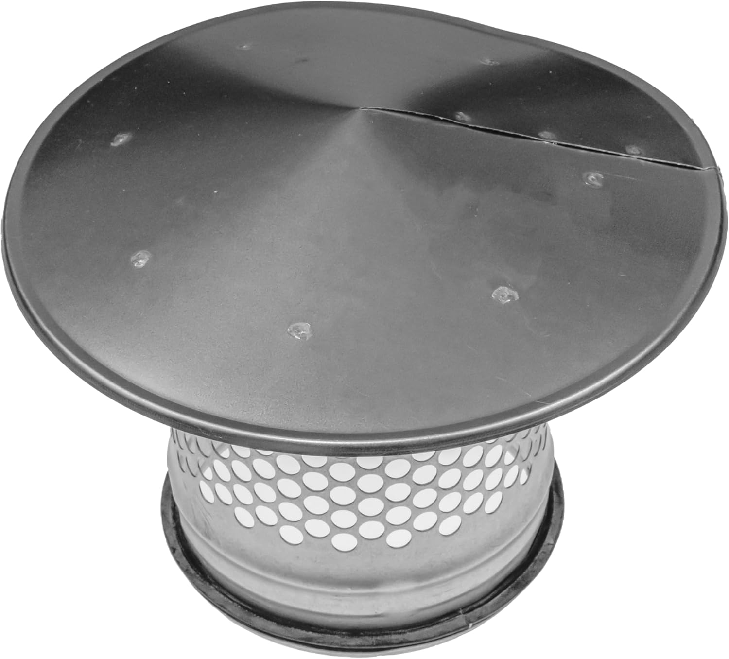 5" Inch Chimney Cap, Round Galvanized Steel Chimney Cover Used as Wood Stove Pipe Cap and Roof Vent Cover/Rust Resistant Fireplace Chimney Caps for Protection Against Rain, Snow & Debris