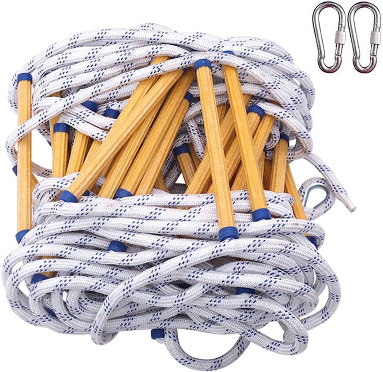 Rope Ladder Resin Climbing With Hooks, 2-5 Layers Of Escape, Flame Retardant And Soft(12m)