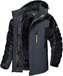 TACVASEN Men's Waterproof Fleece Liner Winter Coats Parka Mountain Windproof Warm Snow Ski Jacket with Multi-Pockets