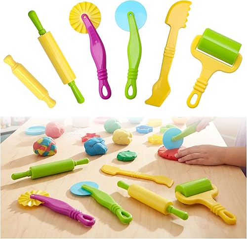 Miniatura 7 de Herramientas de arcilla para modelar para niños, juego de herramientas de masa de 43 piezas con moldes y cortadores, kit de accesorios para esculpir