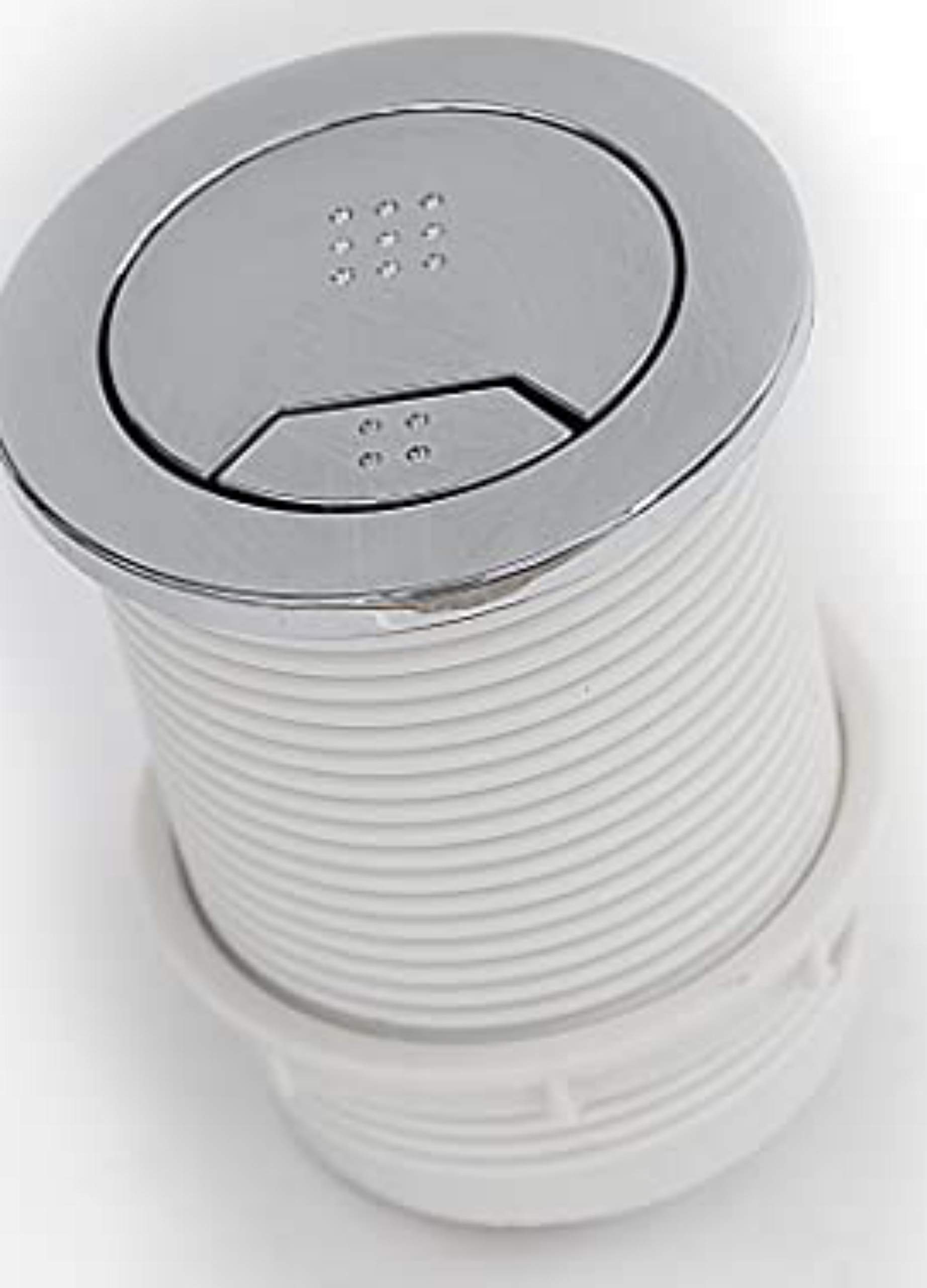 Entrada de cisterna oculta compacta doble 3/6 Flush Chrome plateado botón (sistemas Flsuh cóncelaed neumáticos)
